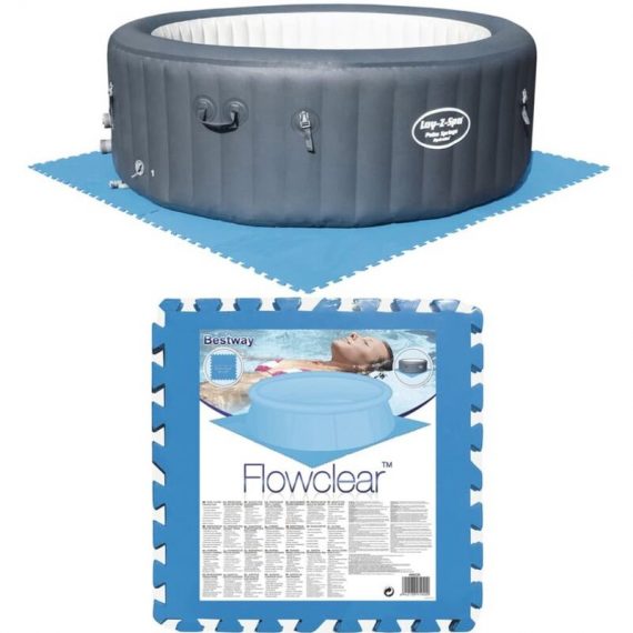 Bestway - Protecteurs de plancher de piscine 8 pcs Bleu 58220 - Bleu 8718475510048 91256