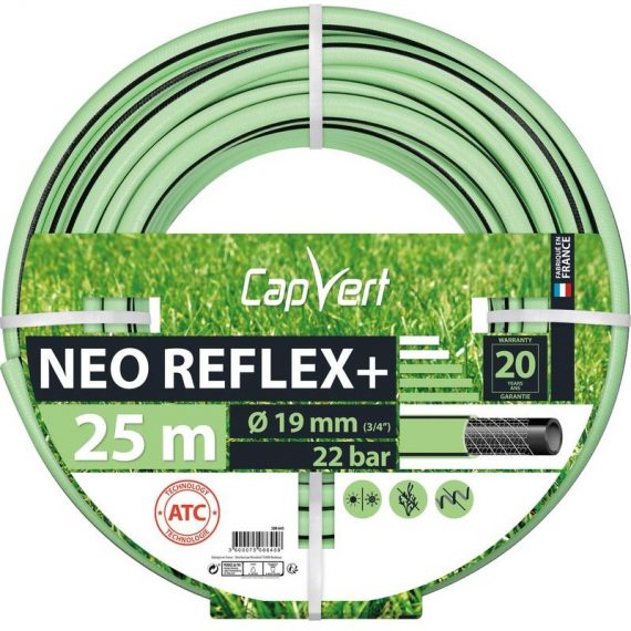 Tuyau d'arrosage Néo Reflex+ Cap Vert - Diamètre 19 mm - Longueur 25 m 3600075086458 508645