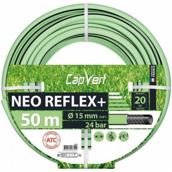Tuyau d'arrosage Néo Reflex+ Diamètre 15 mm - Longueur 50 m - Cap Vert 3600075086441 508644