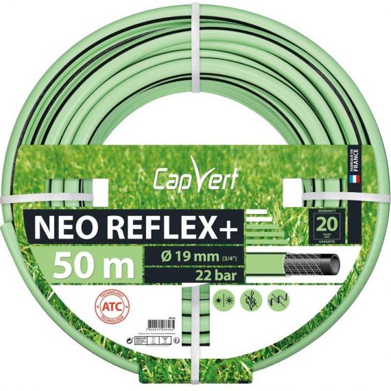 Tuyau d'arrosage Néo Reflex+ Cap Vert - Diamètre 19 mm - Longueur 50 m 3600075086465 508646