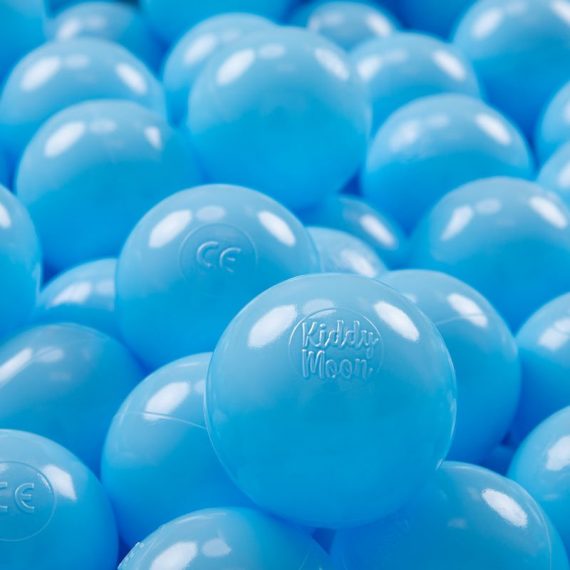 100 ∅ 7Cm Balles Colorées Plastique Pour Piscine Enfant Bébé Fabriqué En EU, Baby Blue - baby blue - Kiddymoon 5902687473717 5902687473717