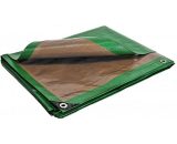 Bâche plastique 8x12 m étanche traitée anti uv verte et marron 250g/m² - bâche de protection polyéthylène haute qualité 3760120107634 PR1356A