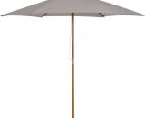 Grand parasol en bois de bambou PACIFIQUE gris 3664470032915 MYCO03191
