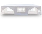 Tente de réception 3 x 9 m huit c?tés deux portes avec tubes en spirale pavillon pergola blanc  MA_G26000268