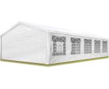 Tente de réception 5x10 m pavillon blanc bâche pe épaisse d'env.180g/m² imperméable tente de jardin - blanc 4260546587939 90104