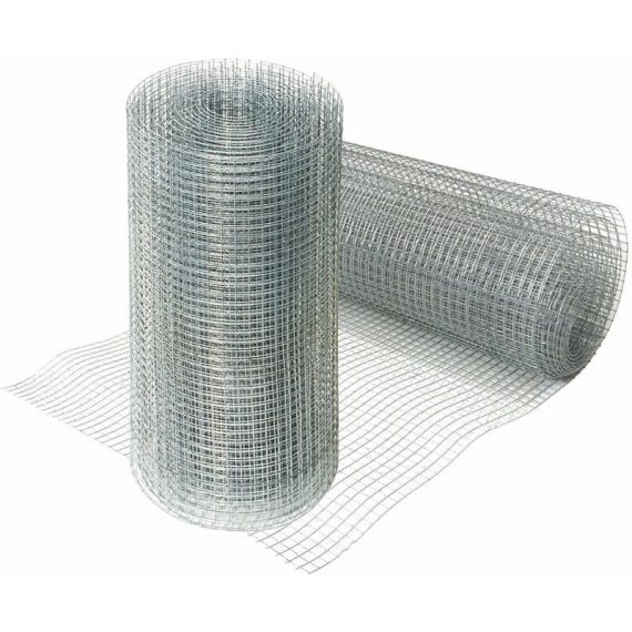 Fil pour volière - clôture en fil de fer galvanisé, 50 cm x 5 m - Galvanisé 4251041632149 fd-6059