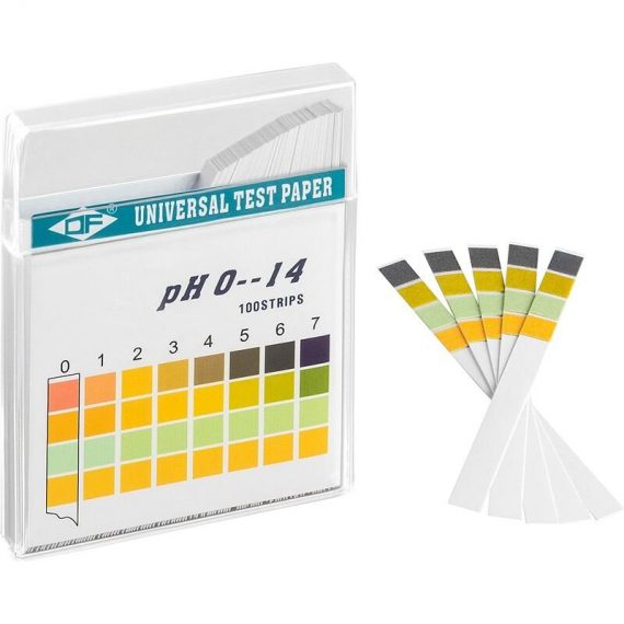 Rosier - Bandelettes de test de pH 100 pièces, papier de test tournesol, plage de mesure 0-14, papier indicateur universel, test d'acidité pour 9466991755632 VERsXX-007709