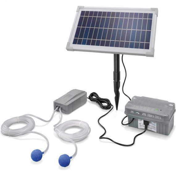 Esotec - Aérateur de bassin solaire 8W 200 l/h + batterie aération de bassin oxygène 101846 4260057867841 101846
