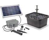 Esotec - Kit filtre solaire pour bassin 8/300 avec batterie rechargeable Kit pompe pour bassin de jardin 101068 4260057866394 101068