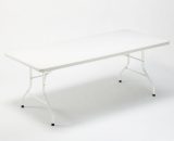 Ahd Amazing Home Design - Table avec pieds pliants en plastique 200x90 cm pour jardin et camping Dolomiti 7640255936841 TBR200PPFBB