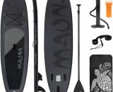 Stand up paddle board gonflable Maona avec pompe á air pagaie noir 120kg 308cm 4064649011175 390001733