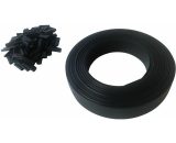 Toilinux - Lamelle occultante PVC avec clip de fixation de 50 m pour grillages rigides - 500x4,8x0,5cm - Gris foncé 3665549075857 L950031