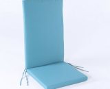 Coussin de chaise de jardin inclinable turquoise | Format 114x48x5cm | Hydrofuge | Amovible 7427116035567 NT13354