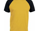 T-shirt bicolore manches courtes Kariban Jaune Epaules Noires 3XL - Jaune Epaules Noires 3663938017730 37336