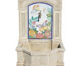 Anaparra - Fontaine jardin DELIA 71X45X109cm. pierre reconstituée Murale pop couleur Vert 8435653123400 FRDELIAPV2