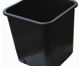 Pot carré noir 31x31x31.6cm - 18L en plastique 3701058801362 3701058801362
