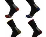 Chaussettes de travail coton LMA ELIOS (Lot de 4 paires) Noir / Rouge 39-42 - Noir / Rouge 3473832644242 72281