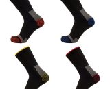 Chaussettes de travail coton ELIOS (Lot de 4 paires) Noir / Rouge 46-48 - Noir / Rouge - LMA 3473832644266 72283