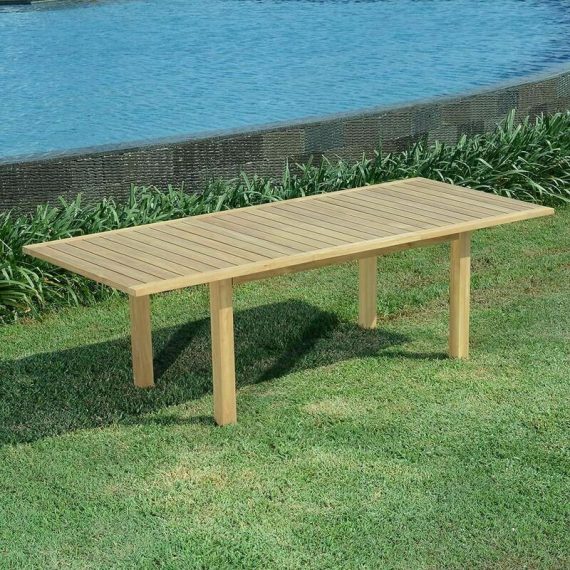 Table extensible teck Ecograde Constantine 180/240 x100 cm - Naturel 3700990415927 KG-422