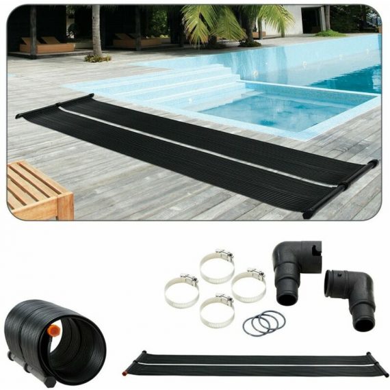 Arebos - Chauffage solaire pour piscine | 300 x 66 cm | Plastique résistant aux UV | Noir | Extensible selon les besoins - Noir 4260627425884 4260627425884