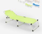 Beach And Garden Design - Chaise longue de plage pliante en aluminium Seychelles | Vert foncé 7630377900813 SE100TEXV
