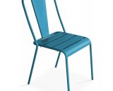 Chaise en métal bleu pacific - Bleu 3663095041524 106494