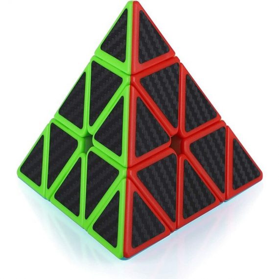 Rosier - Maomaoyu Pyraminx Cube 3x3 3x3x3 Speed Cube Pyramide Triangle Magique Puzzle Twist Magic Cube Fibre de Carbone Autocollant Cadeau de 9466991901329 VERsXX-009278