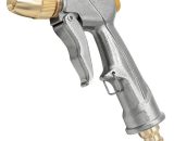 Qersta - Pistolet à eau en métal Pulvérisateur de jardin à haute pression en métal Pour lavage de voiture Arrosage de jardin/pelouse(Court)  QE-0484