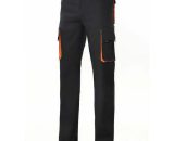 Pantalon multipoches bicolore Velilla Noir / Orange 50 - Noir / Orange 8435011496948 98153