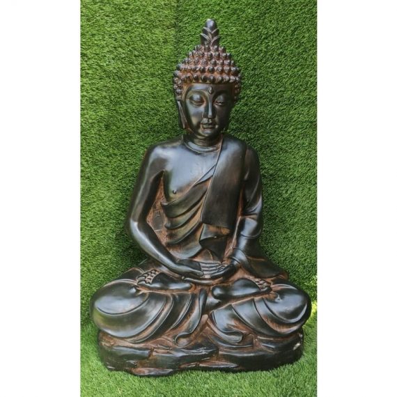 Anaparra - Statue Bouddha Amour 47x31x73cm. pierre reconstituée Couleur Oxyde 8435653128108 FR498OXI2