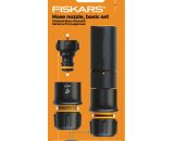 Fiskars ® - Fiskars Kit Tête de Rechange pour Buse à Tuyau, robuste, SoftGrip, avec Buse à Tuyau, Connecteur de robinet et Raccords de Tuyau, ø 6411501511157 1027090