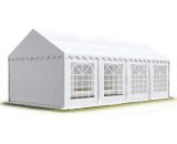 INTENT24 5x8 m Tente de réception/Barnum blanc toile de haute qualité env. 500g/m² PVC ECONOMY - blanc 4260409141797 6114
