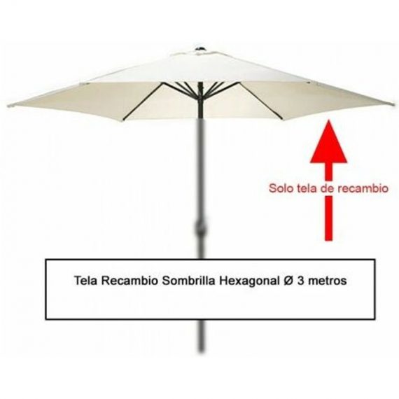 Parapluie de remplacement en tissu hexagonal Ø 3 mètres (08091050) 8000071991384 AF08091150-21