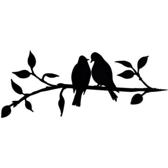 Silhouette en Acier d'oiseau en métal Irisfr décoration d'oiseaux de Branche en Acier, Art de la Figure en métal, décor d'art d'arbre(C) 9408568512064 RIS-f00266