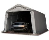Tente-garage carport 3,3 x 4,8 m d'élevage abri agricole tente de stockage bâche env. 550g/m² armature solide gris - Gris 4260187837561 58316