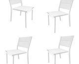 Lot de 4 chaises de jardin - Aluminium - 54 x 48 x 84 cm 3009214055889 CHALTEXTBL4