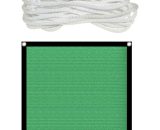 Superseller - Voile d'ombrage Filet de parasol vert avec longue corde ventilé résistant au soleil extérieur jardin balcon arrière-cour piscine 805444751910 H42910-3|264