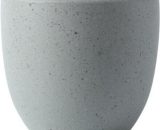 Pot de fleurs en céramique minimaliste moderne avec trous et sans disques 14*14*13cm (point de pulvérisation pomme gris clair) - Groupm 9003968796221 2GroupM07888