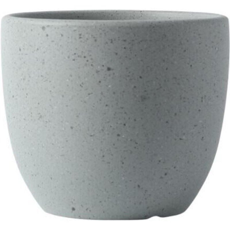 Pot de fleurs en céramique minimaliste moderne avec trous et sans disques 14*14*13cm (point de pulvérisation pomme gris clair) - Groupm 9003968796221 2GroupM07888