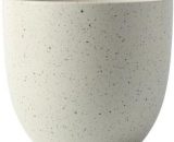 Groupm - Pot de fleurs en céramique minimaliste moderne avec trous et sans disques 14*14*13cm (points de pulvérisation beige pomme) 9003968796252 2GroupM07891
