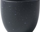 Pot de fleurs en céramique minimaliste moderne avec trous et sans disques 14*14*13cm (point de pulvérisation noir pomme) - Groupm 9003968796245 2GroupM07890