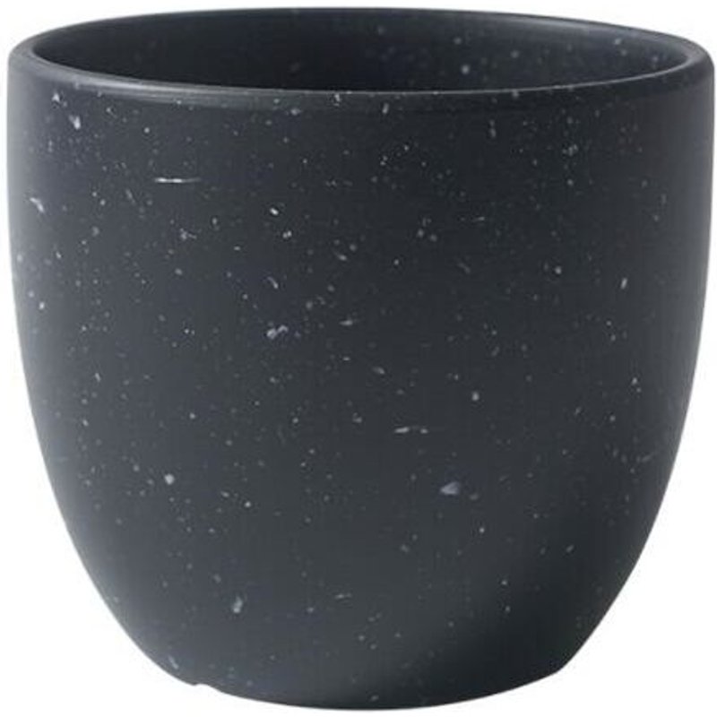 Pot de fleurs en céramique minimaliste moderne avec trous et sans disques 14*14*13cm (point de pulvérisation noir pomme) - Groupm 9003968796245 2GroupM07890