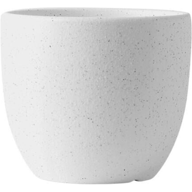 Groupm - Pot de fleurs en céramique minimaliste moderne avec trous et sans disques 14*14*13cm (blanc pomme pulvérisant du sable de diamant) 9003968796214 2GroupM07887