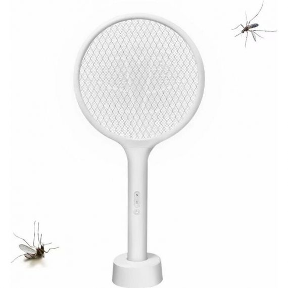 Raquette Anti-moustiques électrique Permet de Se débarrasser des moustiques, Mouches et Autres Insectes Volants Rechargeable par (USB Éclairage LED 8344576175512 Sun-00122