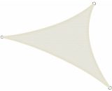 Voile d'ombrage Triangulaire 4 x 4 x 4 mètres - Imperméable et résistant - pour Jardin terrasse - Couleur Crème  ESSWT4-CRM