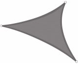 Voile d'ombrage Triangulaire 4 x 4 x 4 mètres - Imperméable et résistant - pour Jardin terrasse - Couleur Graphite  ESSWT4-GRY