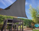 Haikus - Voile d'ombrage ( HDPE, 180g/m2), Triangulaire 5x5x5m, Toile Ombrage résistant aux 98% des Rayons UV pour Jardin Terrasse, Graphite  PASS-T5GRP