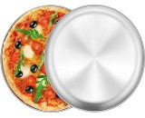 2Pcs Plateaux de Four à Pizza Plaques Rondes à Pizza en Acier Inoxydable 26 cm Anti-adhésive Plat de Cuisson à Pizza 9434330708588 Sun-08779