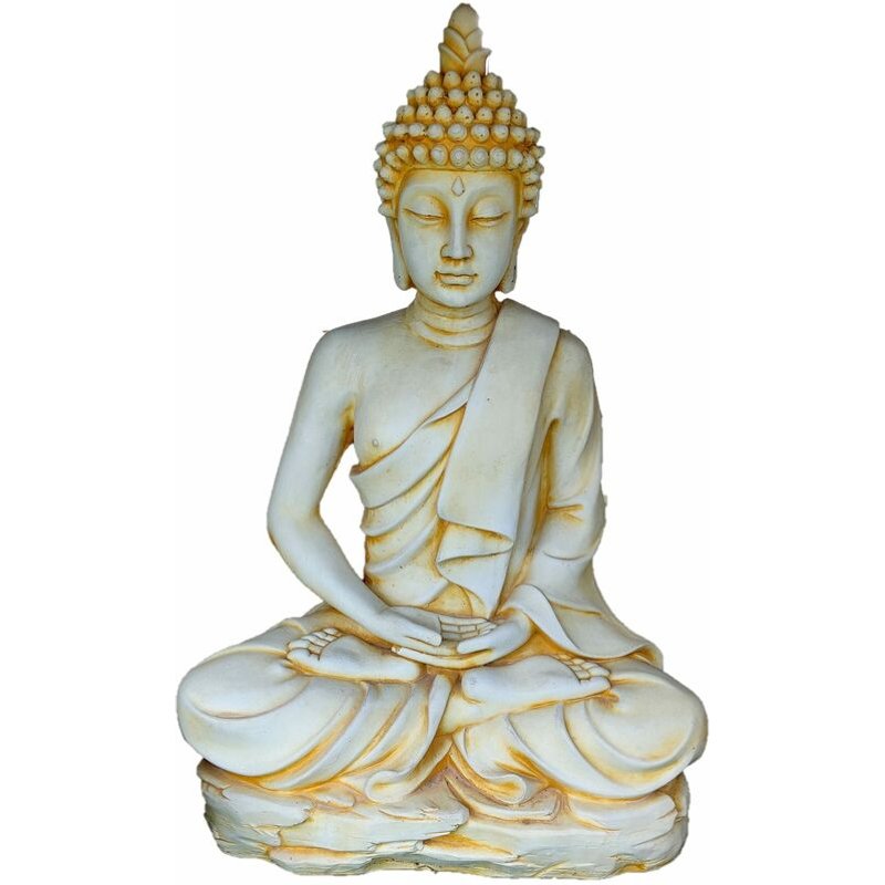 Anaparra - Statue Bouddha Amour 47x31x73cm. pierre reconstituée Couleur Ocre 8435653128092 FR498OCR2