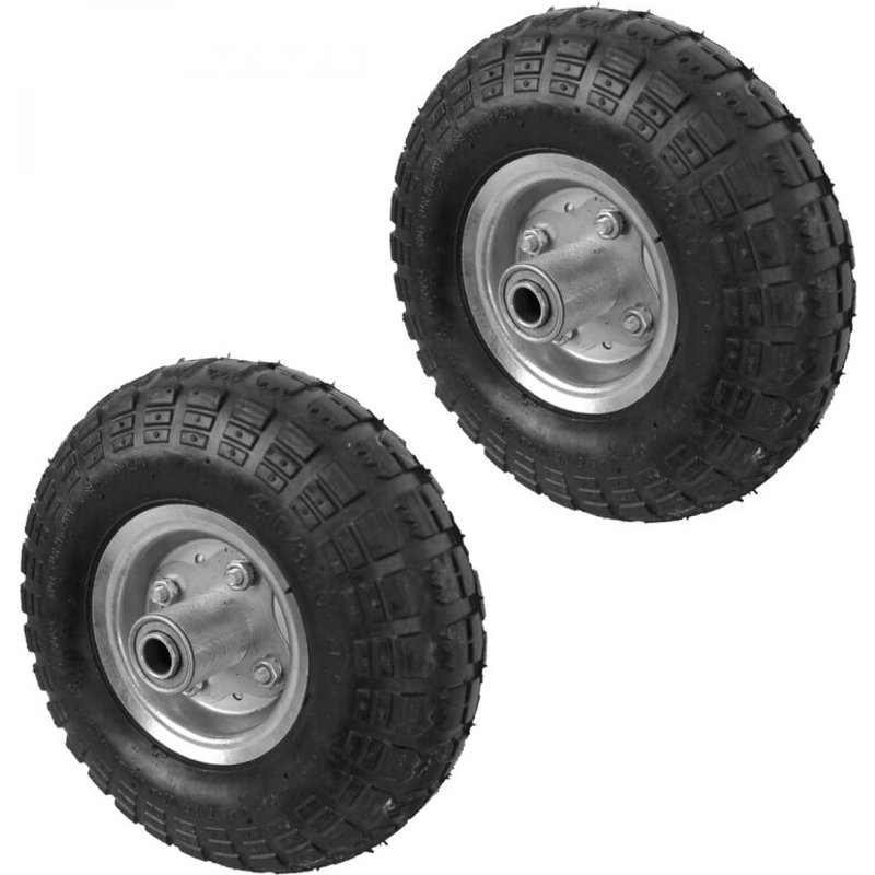 Linxor - Lot de 2 roues gonflables pour chariot 26 x 8.5 cm, axe 16 mm - Noir Noir 3662348030537 EGK1080